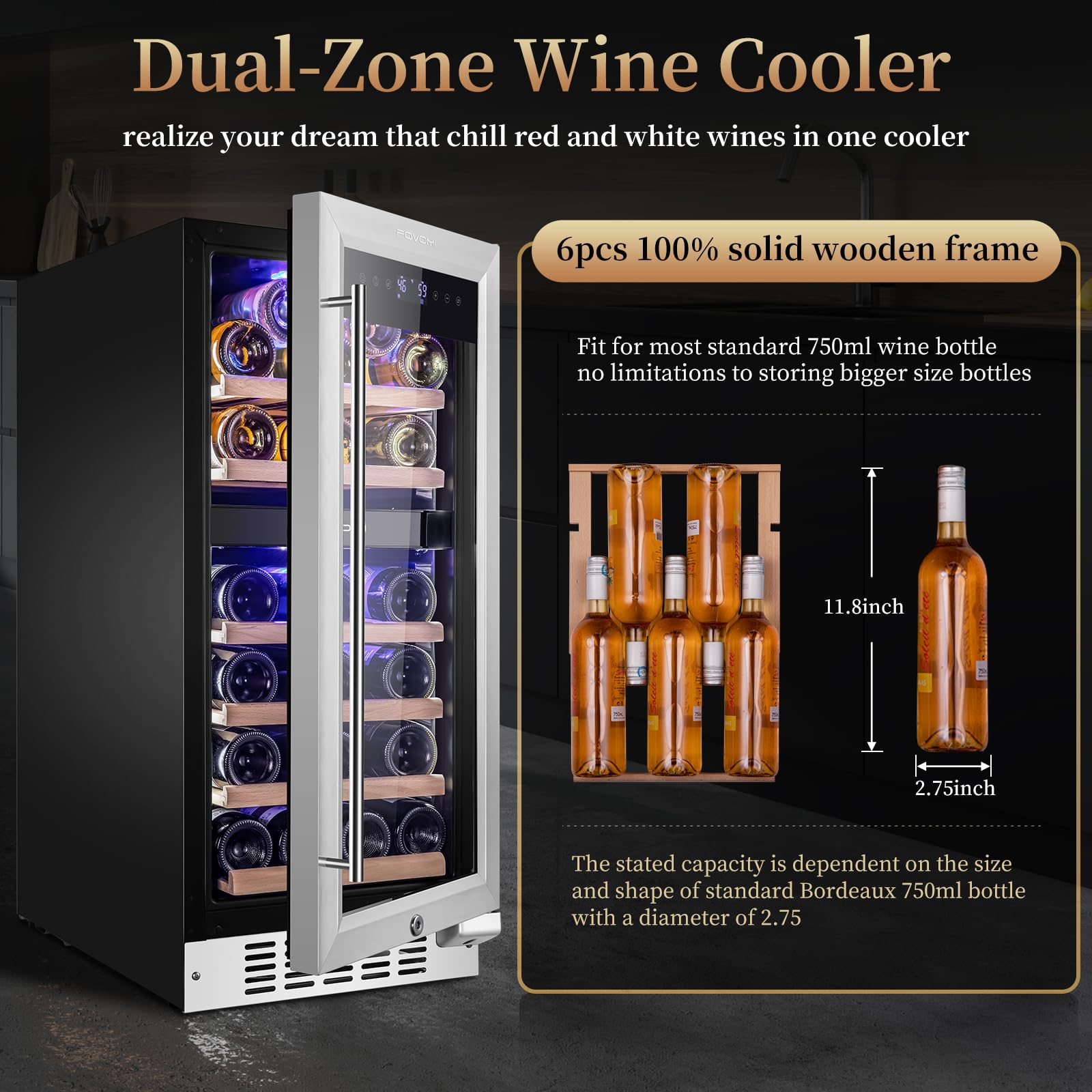 Amazon.com: FOVOMI Wine Fridge,34-bottle Wine Cooler